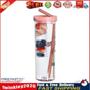 Plastic Water Bottle Straws Portable Tea Fruit Outdoor Travel Mug (Pink) Newly