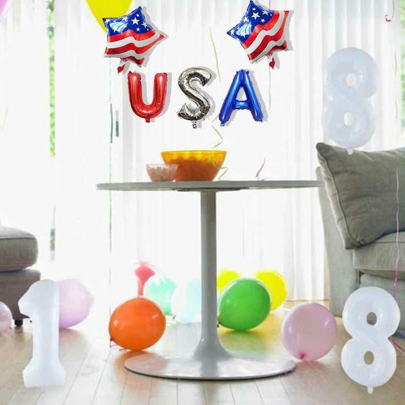 4th Of July Balloons American Independence Day Hanging Balloon Decor Letter E6E2
