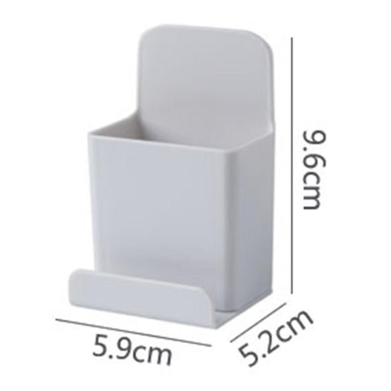 Remote Control Storage Case Wall Mounted Phone Rack Plug Holder Home Organizer