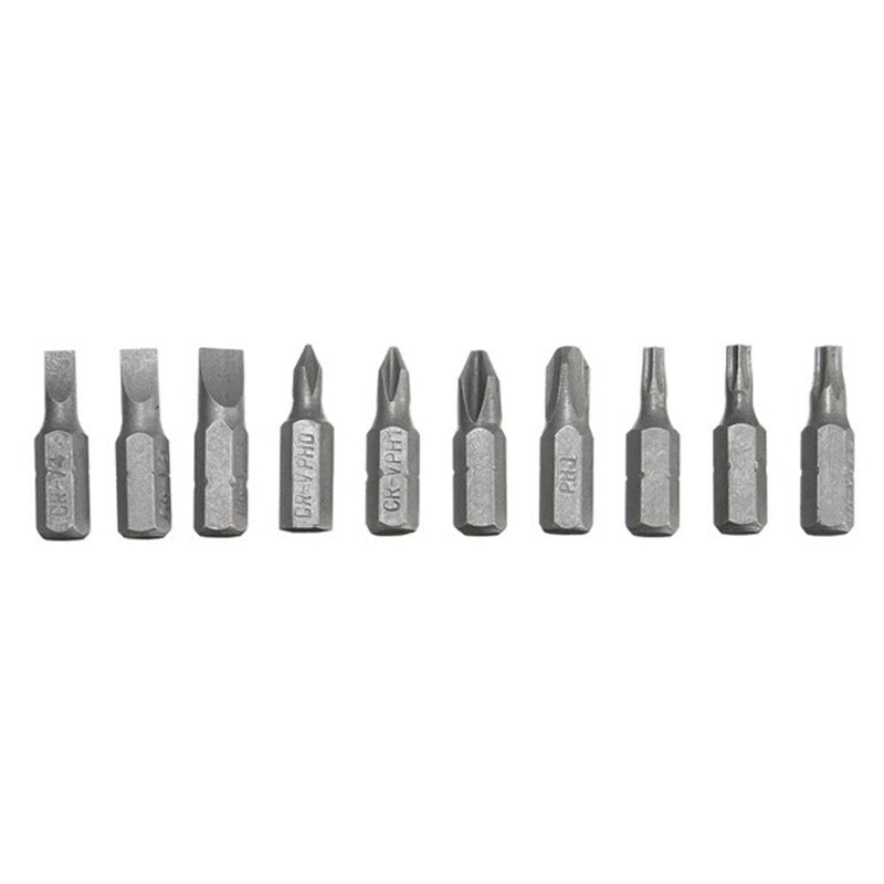 10pcs Electric Drill Screwdriver Bit Torx Cross Hex Shank Head (Yellow) Newly