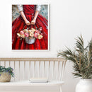 Hand Painted Oil Paint by Numbers DIY Dress Basket Drawing Wall Decoration Gi