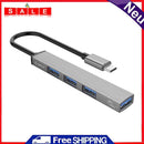 Type-C to USB3.0 Extension Hub Laptop Notebook USB Port Extender Accessories