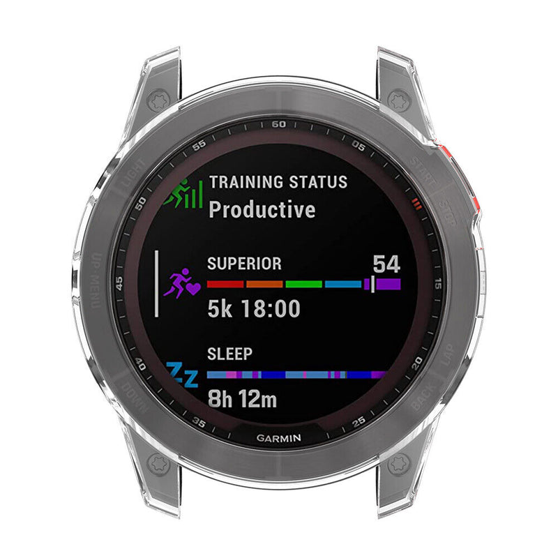 Watch Protective Frame Shell Case for Garmin Fenix 7 (Transparent White) Newly