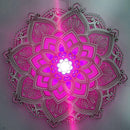 Home Wall Hanging Carved Multilayered Mandala Wooden Creative Night Light