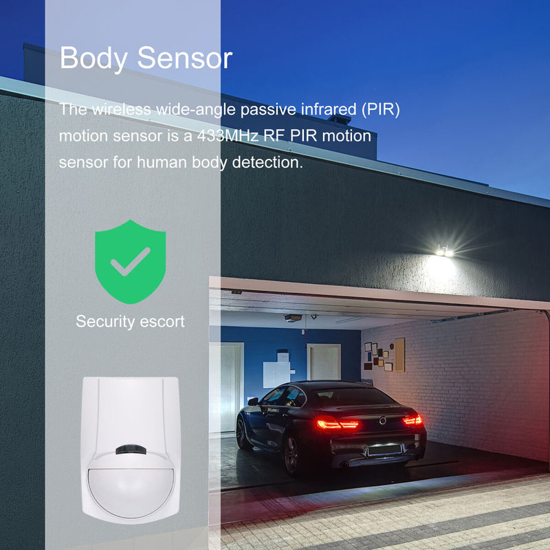 Motion Sensor Alarm, Wireless PIR Human Body Infrared Motion Sensor Detecto
