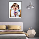 Diamond Painting Kit Open Mouth Girl Full Round Drill Rhinestone DIY Home D