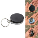 steel Tool Belt Retractable Key Recoil Ring Pull Chain Clip Keys B3J7
