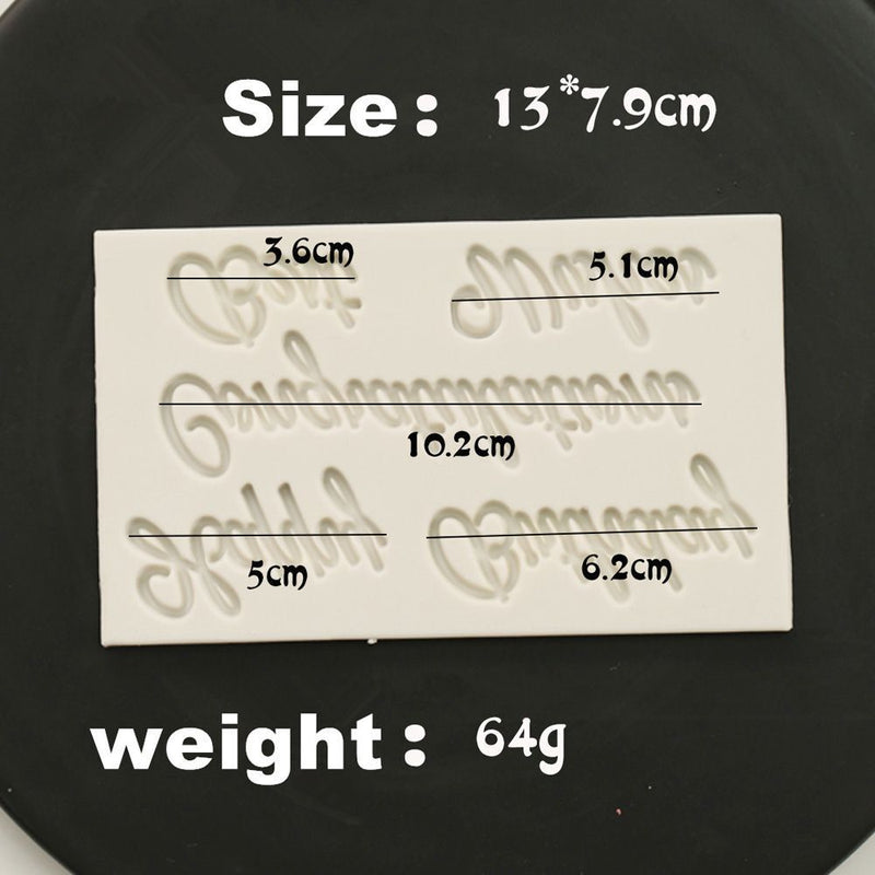 Wishes Pastry Making Biscuit Mould Cake Decorating Tool Letters Silicone Mold