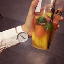 Japanese Women Quartz Wristwatches Silicone Strap Casual Watch Gift (White