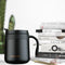 350ml Stainless Steel Vacuum Flask Handle Lid Portable Water Cup (Black) Newly
