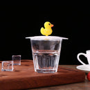 Silicone Cup Cover Dustproof Reusable Heat-resist Transparent Lids (Duck)