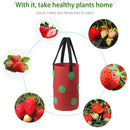 Felt Grow Bags Display Pockets DIY Hanging Strawberry Plant Bag (Red) Newly