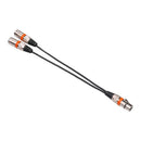 3Pin XLR Female to Dual 2 Male Y Splitter 30cm Adapter Cable Wire (Red) Newly