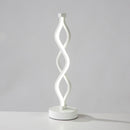 Spiral Wave LED Table Lamp Modern Desktop Decorative Lamps (EU Cool White) Newly