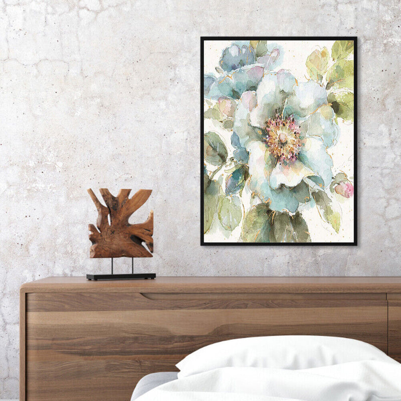 Canvas Painted Oil Paint By Numbers Flower Birds Wall Art Modern Bedroom Decor