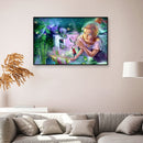 Full Round Drill Picture DIY Book Girl 5D Mosaic Diamond Painting Poster Newly