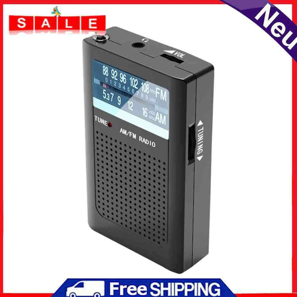 FM Battery Radio Dual Channel Stereo Built-in Antenna Radio for Elderly Gifts