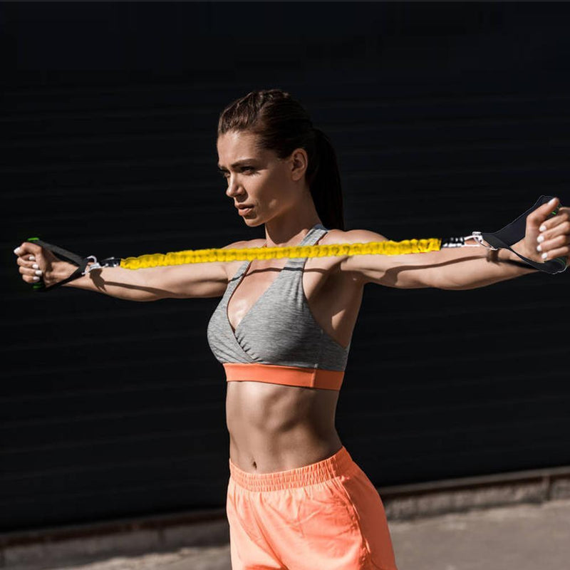 Bouncing Trainer Resistance Rope Fitness Boxing Stretching Stap (Yellow) Newly