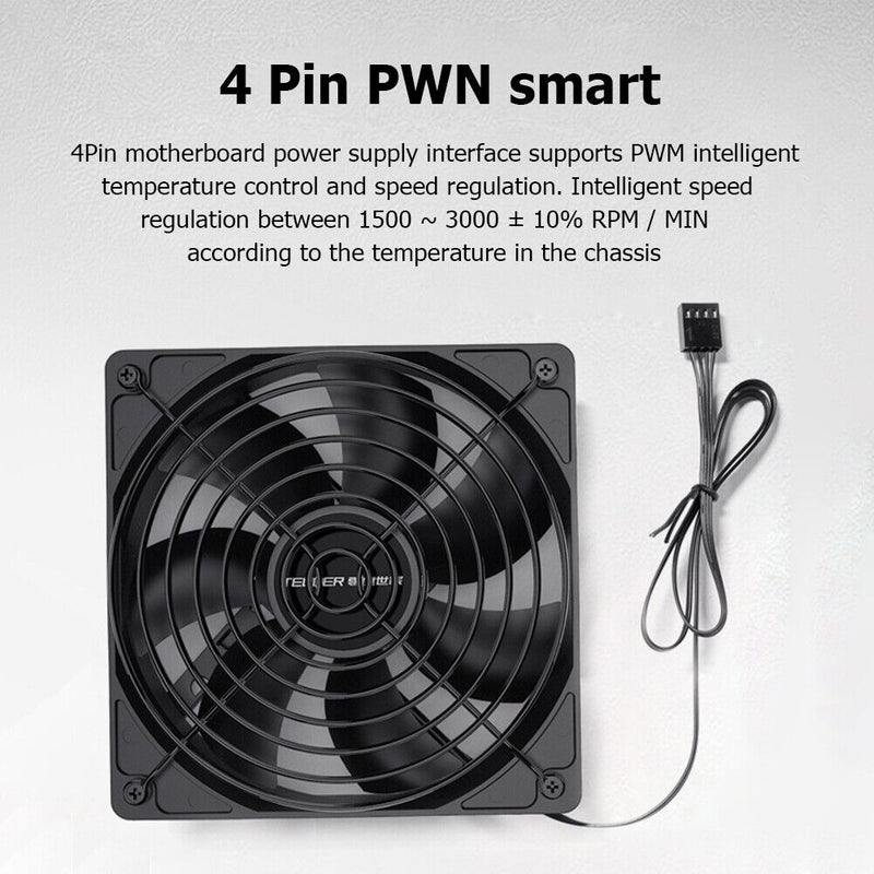 TEUCR Computer Case Fan Cooler PC Cooling Accessories 3000RPM High Air Volume