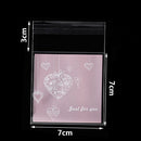 Wedding Favors Plastic Cookie Pocket Candy Bag Cute Bow Design Self-Adhesive
