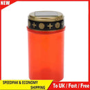 Waterproof Flameless Solar LED Decorative Tea Light Cemetery Ritual Candle Lamp
