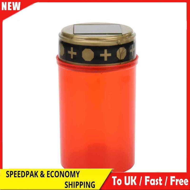 Waterproof Flameless Solar LED Decorative Tea Light Cemetery Ritual Candle Lamp