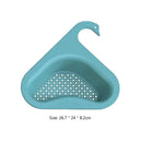 2pcs Kitchen Sink Strainer Fruit Vegetable Drain Hanging Baskets (Blue)