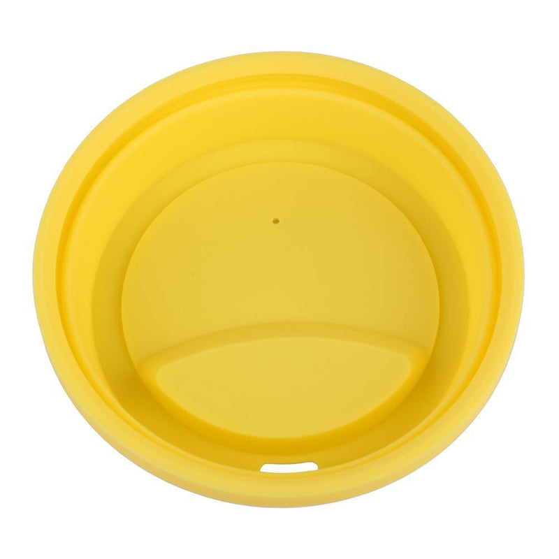 Silicone Cup Lid Reusable Anti-dust Leakproof Insulation Cup Cover (Yellow)