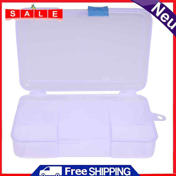 5x Plastic Adjustable Box Divider Clip Lock Jewelry Earring Case for Kol
