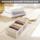 Cloth Drawer Organizer - 7-Grid Pants Storage Dividers for Jeans (White L) Newly