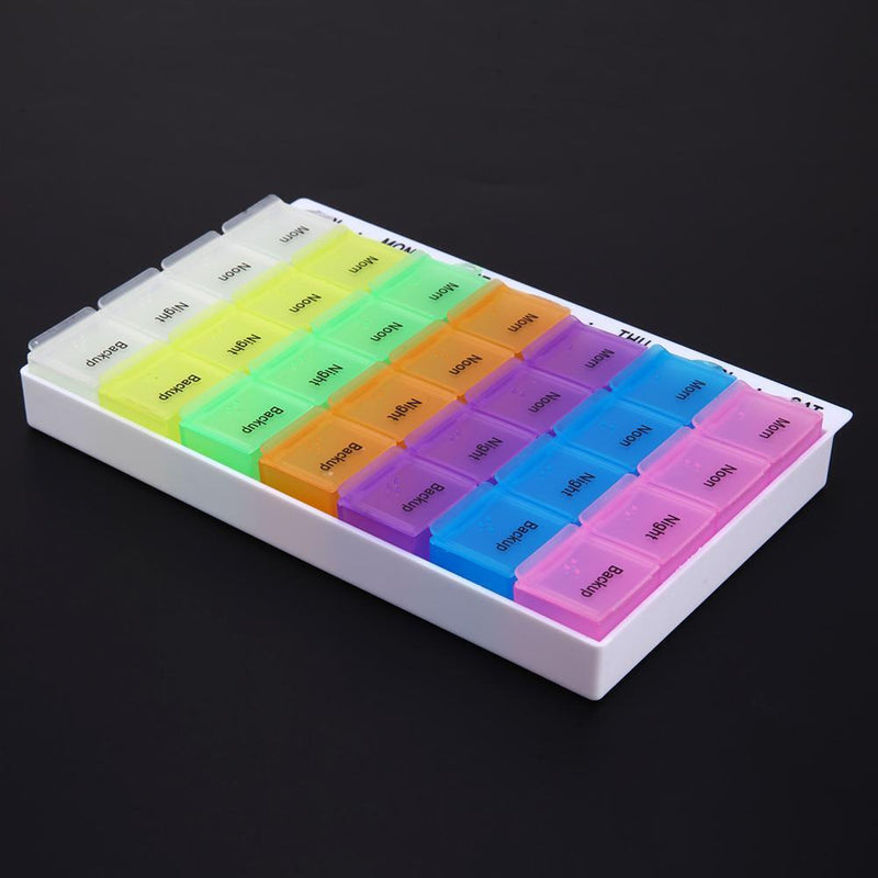 28 Compartments Pills Storage Box 7 Days Tablet Pill Box Holder Medicine