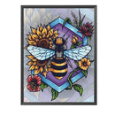 Full Cross Stitch Handcraft 11CT Stamped Bee Flower Needlework DIY Home Ornam