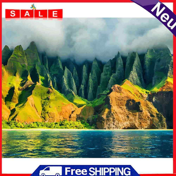 Landscape No Frame Pictures By Number DIY Digital Coding Oil Painting Home Decor