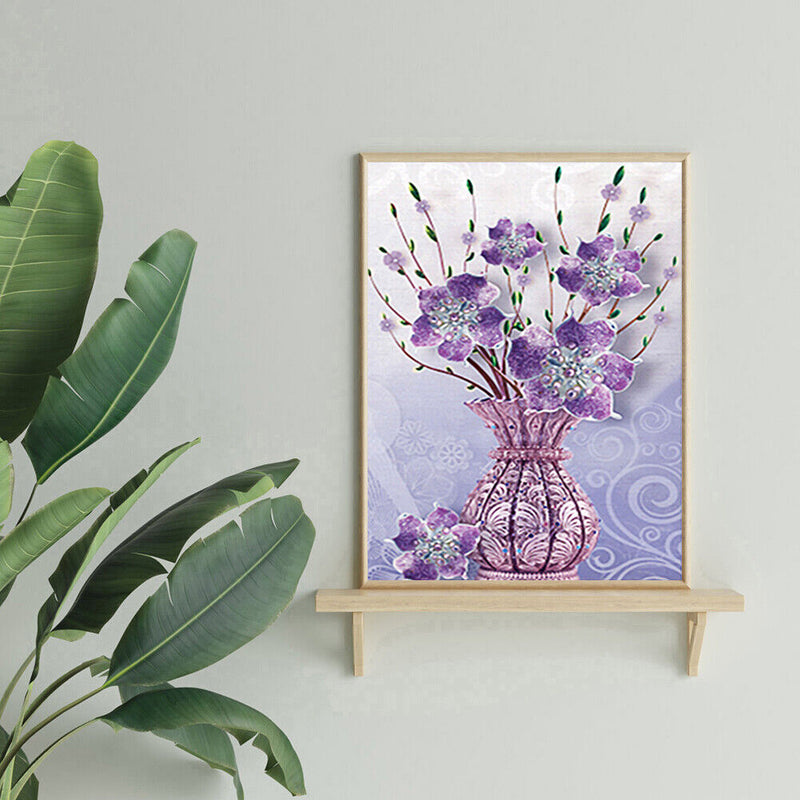 Part Drill Craft Poster DIY Flowers Vase Rhinestones Picture Diamond Painting