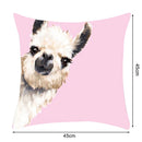 Pillow Case Dog Linen Zipped Square Pillowcase for Living Room Decoration