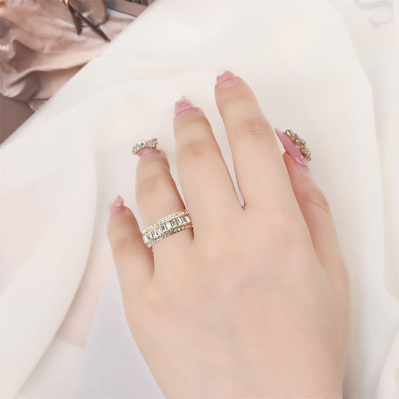 Exquisite Promise Christmas Gift Diamond Ring Womens Jewelry Wedding Ring