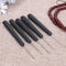 5pcs/set Plastic Handle Sealing Crochet Hooks Knitting Sewing Needles(Black
