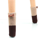 20pcs Cute Table Chair Leg Cover Foot Sock Floor Protectors (Beige+Brown)