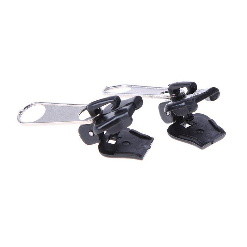 6pcs/set Universal Fix Zipper Repair Kit Replacement Zip Slider(Half black)