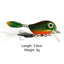 #A Simulation Japanese Mino 3.8cm 5g Topwater Bionic Fishing Lures with Treble H