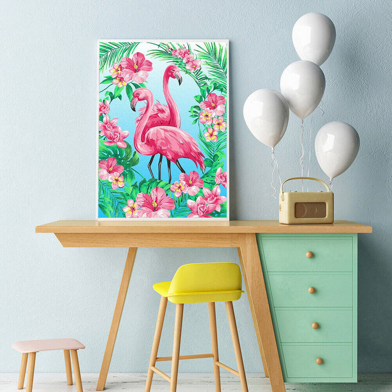 30x40cm 5D DIY Full Round Drill Diamond Painting Flamingo Animals Home Art Decor