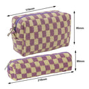 2pcs Makeup Case Knitting Makeup Bags Hit Color Toiletry Bag for Weekend Holiday