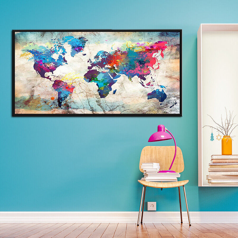 5D Diamond Painting Full Square Drill World Map Picture Rhinestone