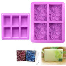 4/6 Cavity DIY Craft Flower Shaped Silicone Soap Mold Soaps Supplies Cake Mould