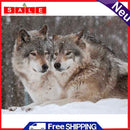 Full Embroidery Snow Wolf 3-Beach 11CT Printed Cross Stitch Cotton DIY Kit