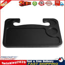 Car Steering Wheel Desk Tray ABS Plastic Laptop Tablet Eating Desk (Black) Newly