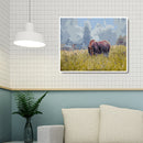 DIY Oil Painting By Numbers Kit Horses Eat Grass Hand Painted Picture Home Decor