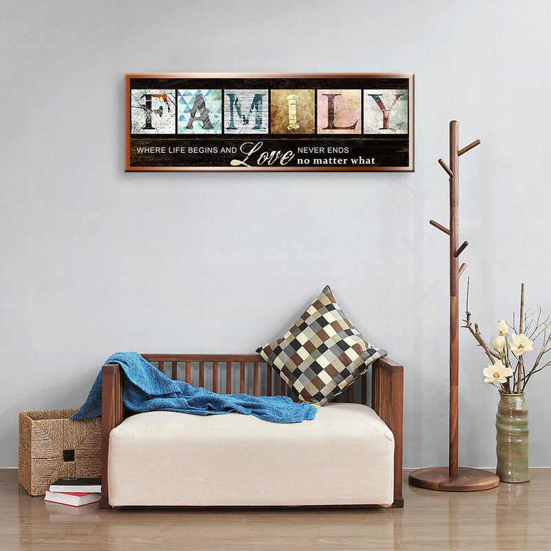 DIY Full Round Drill Rhinestone Diamond Painting Family Letter Handwork Home Art