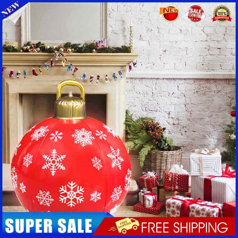 #A Christmas Decorated Ball with Light 60cm Inflatable Hanging Ornaments Kids