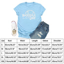 Independence Day Baseball Day Tea T-Shirt (Blue XL)